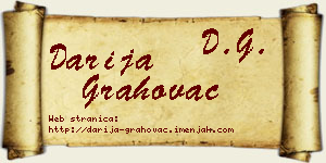 Darija Grahovac vizit kartica